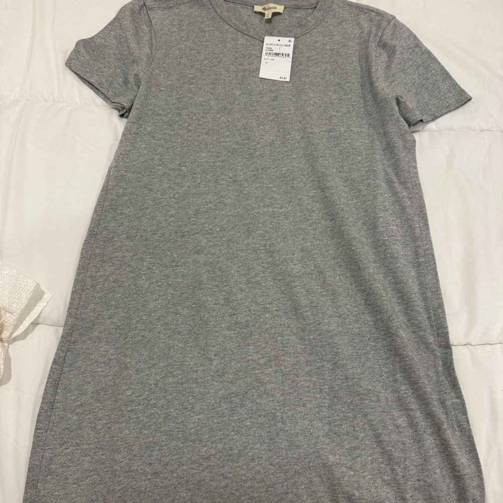 Nwt Madewell Grey Tshirt dress XS